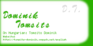 dominik tomsits business card